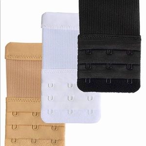 Hook Bra Extension Strap Soft Stretchy, Pack of 3